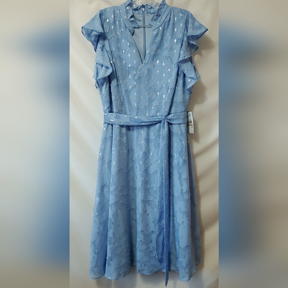 Jessica Howard Midi Ruffle Dress 12P NWT - Picture 3 of 10